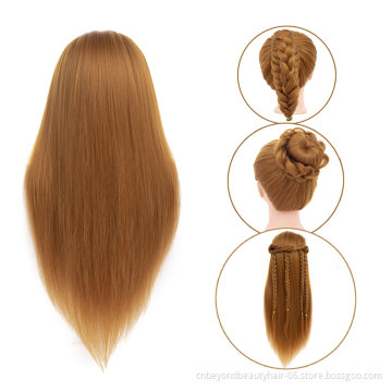 Wholesale 26" Blonde Training Braiding Hair Synthetic Mannequin Training Head  For Hairdresser Hair Cut